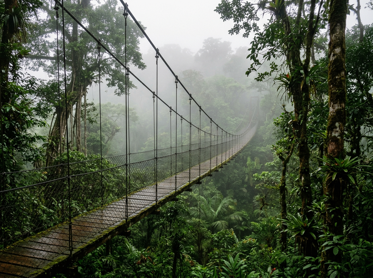 Misty Volcano Hanging Bridges — nature walk tour in La Fortuna, Costa Rica